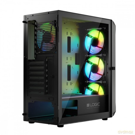 Obudowa Komputerowa Logic Portos ARGB Midi USB 3.0 Czarna