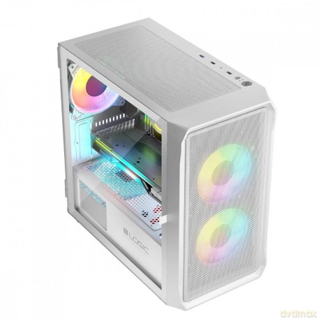 Obudowa Komputerowa Logic Portos ARGB Mini USB 3.0 Biała