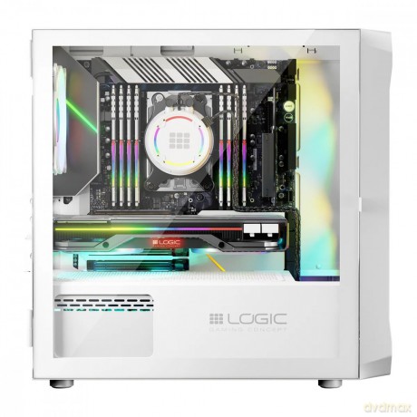 Obudowa Komputerowa Logic Portos ARGB Mini USB 3.0 Biała