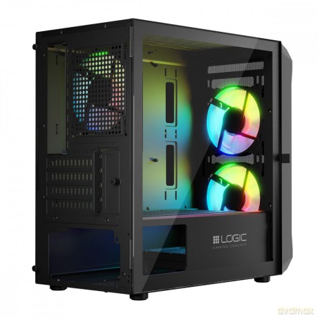 Obudowa Komputerowa Logic Portos ARGB Mini USB 3.0 Czarna