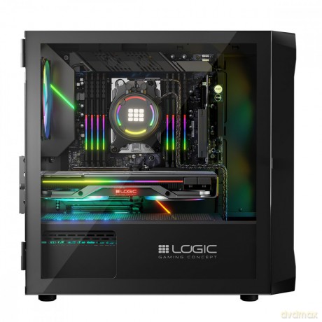 Obudowa Komputerowa Logic Portos ARGB Mini USB 3.0 Czarna
