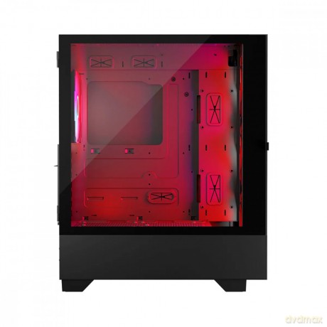 Obudowa komputerowa Siroco ARGB Flow Midi USB 3.0x2+Type-C Czarna