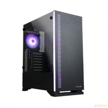Obudowa S5 Black ATX Mid Tower PC Case RGB fan TG