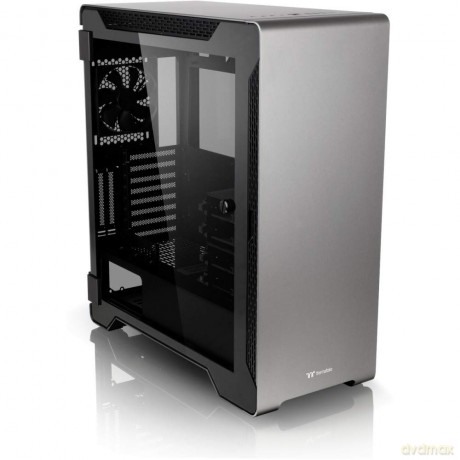 Obudowa TT Premium A500 AluminiumTempered Glass - szara
