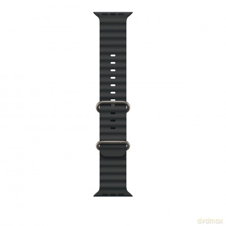 Pasek Ocean w kolorze czarnym do koperty 49 mm - elementy z tytanu w kolorze czarnym