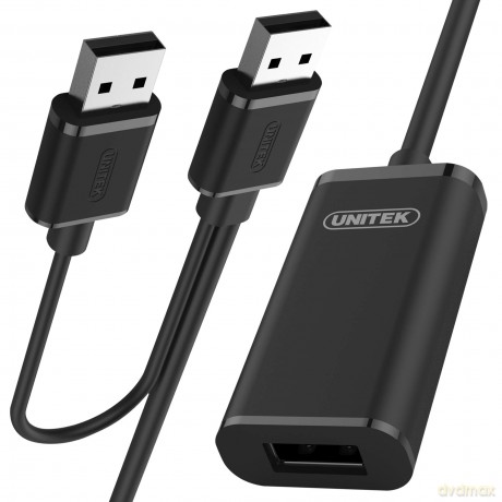 Przedlużacz aktywny USB 2.0, 10m, Y-278 czarny [KABEL]