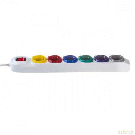 Przedłużacz 6 gniazd 1.5m MCE509 W 250VAC/10A biały, 2500 W, IP20