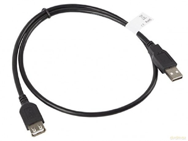 Przedłużacz kabla USB 2.0 AM-AF 70cm czarny [KABEL]