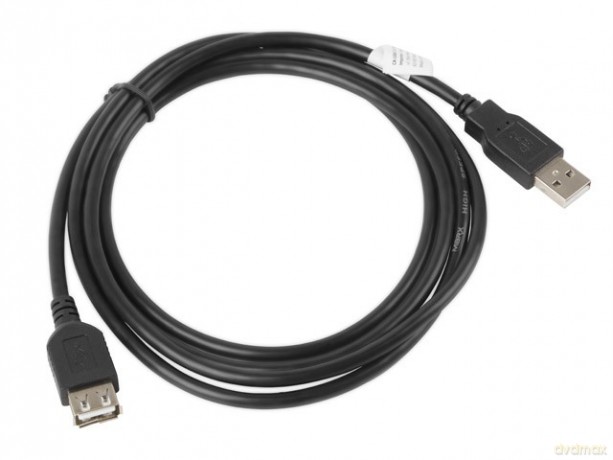 Przedłużacz kabla USB 2.0 AM-AF czarny 1.8M [KABEL]