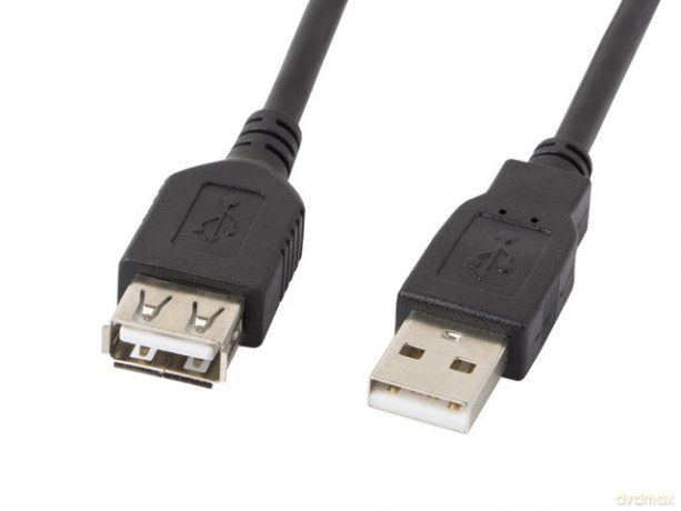 Przedłużacz kabla USB 2.0 AM-AF czarny 3M [KABEL]