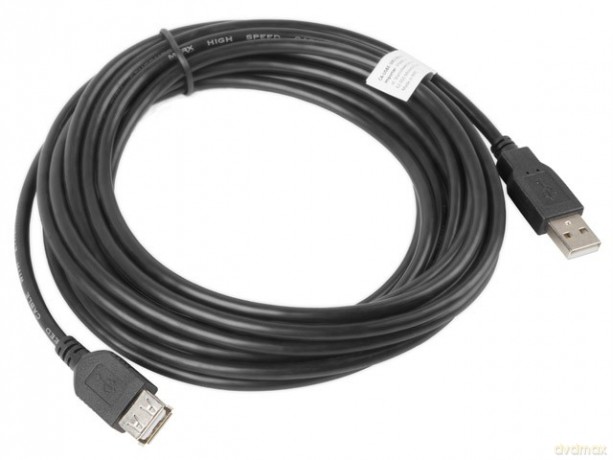 Przedłużacz kabla USB 2.0 AM-AF czarny 5M [KABEL]