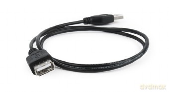 Przedłużacz kabla USB 2.0 AM-AFI 0.75m czarny [KABEL]