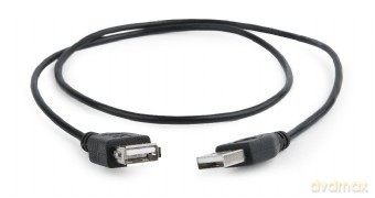 Przedłużacz kabla USB 2.0 AM-AFI 0.75m czarny [KABEL]