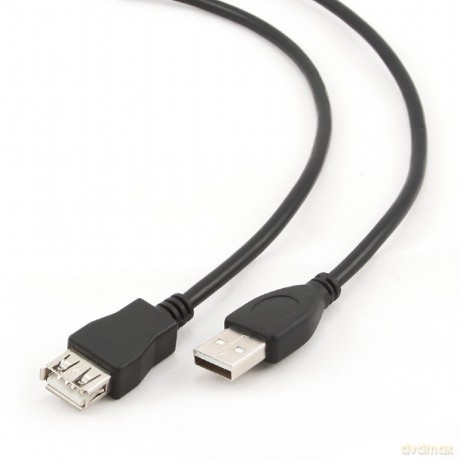 Przedłużacz USB 2.0 typu AM-AF 4.5m czarny [KABEL]