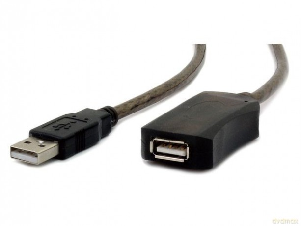 Przedłużacz USB 2.0 typu AM-AF 5m aktywny czarny [KABEL]