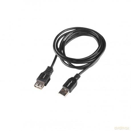 Przedłużacz USB-A M/F 2.0 1m czarny BOX [KABEL]
