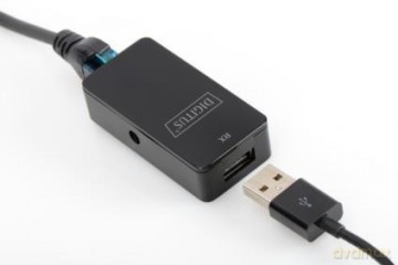 Przedłużacz/Extender USB 2.0 HighSpeed po skrętce Cat.5e/6 UTP, do 50m [KABEL]
