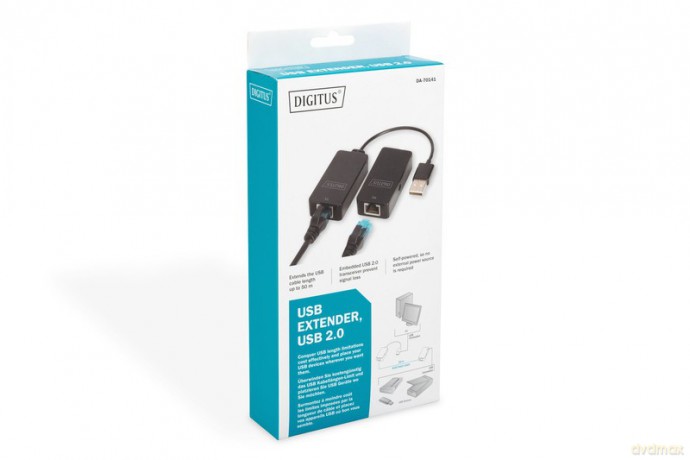 Przedłużacz/Extender USB 2.0 HighSpeed po skrętce Cat.5e/6 UTP, do 50m [KABEL]