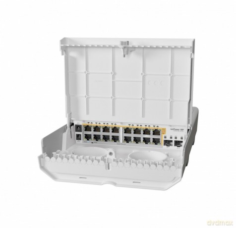 Przełącznik 16xGbE 2xSFP+ CRS318-16P-2S+OUT
