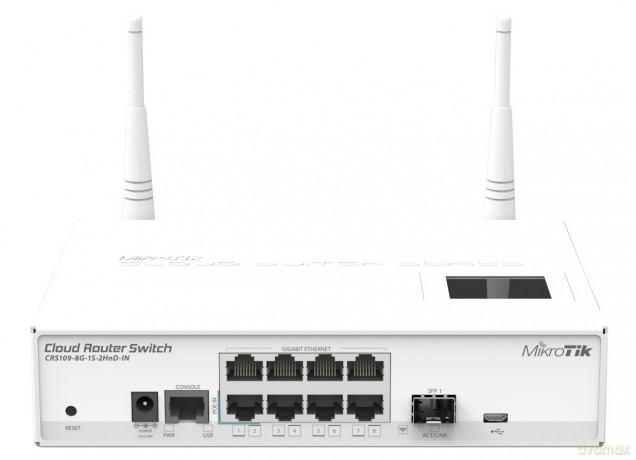 Przełącznik 8xGbE 1 SFP CRS109-8G-1S-2HnD-IN