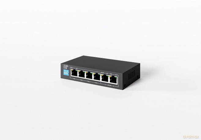 Przełącznik EUROS V2 6 portów POE SWITCH 4 porty 10-100MBPS POE + 2 porty UPLINK 802.3AF 60W