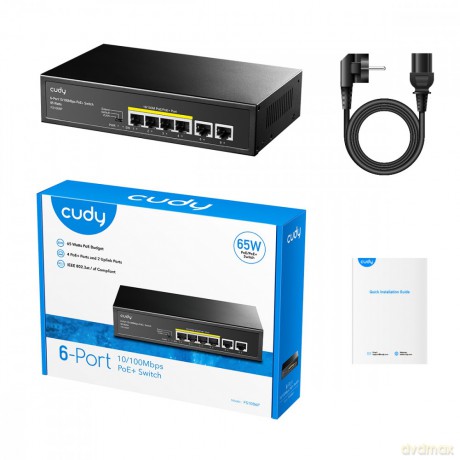 Przełącznik FS1006P 6xFE (4xPoE+) 65W