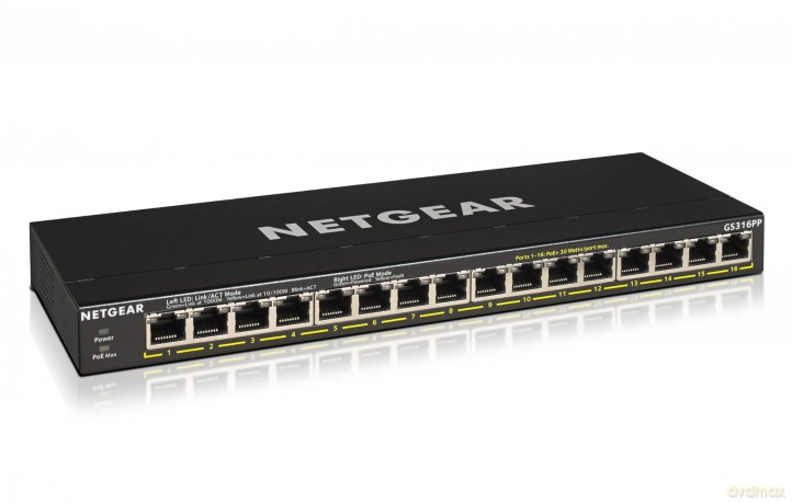 Przełącznik niezarządzalny GS316PP 16x1Gb PoE+