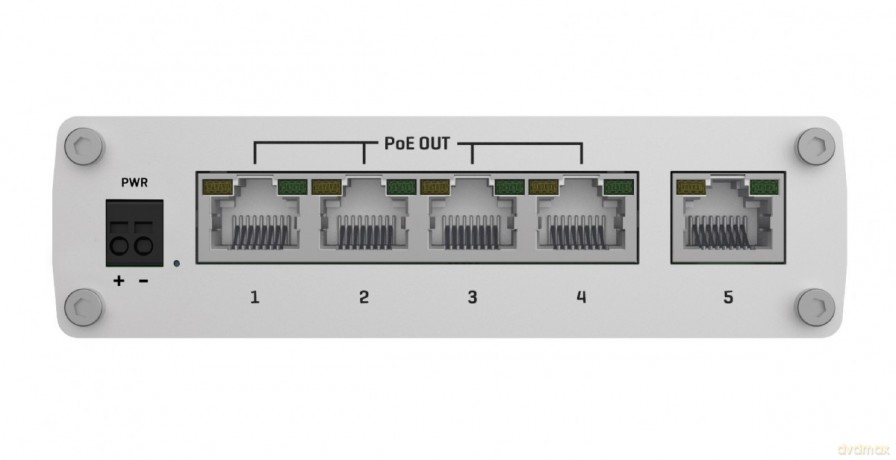 Przełącznik przemysłowy TSW101 5xGbE 4xPoE+