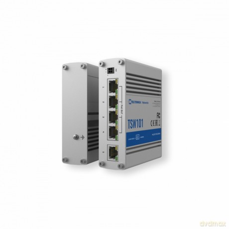 Przełącznik przemysłowy TSW101 5xGbE 4xPoE+