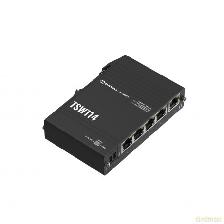 Przełącznik przemysłowy TSW114 5xGbE Zintegrowany uchwyt DIN