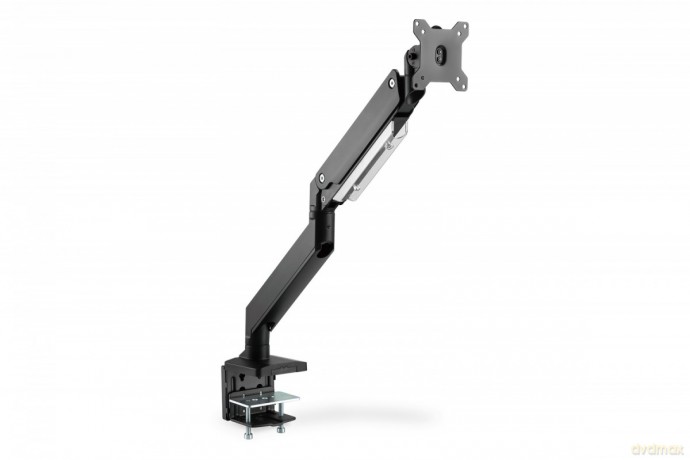 Ramię biurkowe pojedyncze z zaciskiem, 1xLCD, max. 35", max. obciążenie 15kg, ze sprężyną gazową