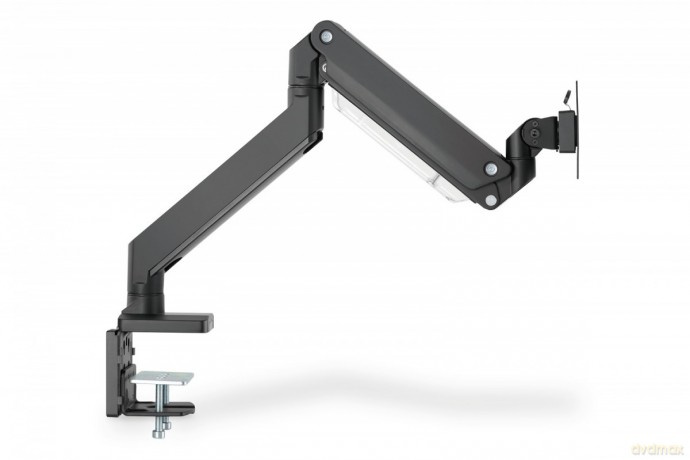 Ramię biurkowe pojedyncze z zaciskiem, 1xLCD, max. 35", max. obciążenie 15kg, ze sprężyną gazową