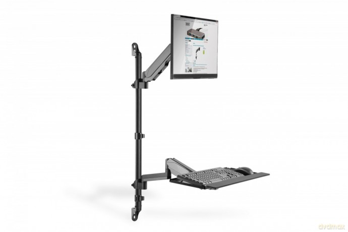 Ramię naścienne pojedyncze, 1xLCD + klawiatura, max. 32 cale