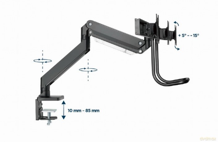 Ramię regulowane na 3 monitory 17 - 27 cali 6kg