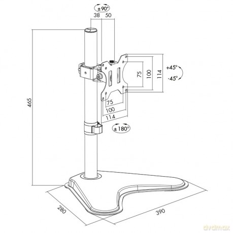 Stojak do monitora, VESA, max 8 kg