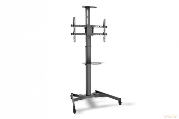 Stojak mobilny pojedynczy z półką, 1xLCD, max. 70", max. 50kg, VESA max. 600x400 pivot