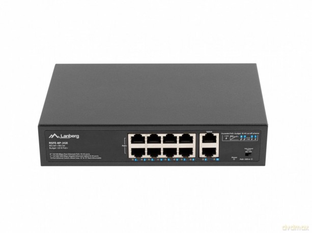 Swich 8X100MB POE+/2X 1GB rack RSFE-8P-2GE-120