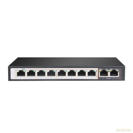 Switch Perses 8X EX-SG1008PE 10/100/1000M TX PoE AT/AF, 2X GE SFP Full Gigabit PoE