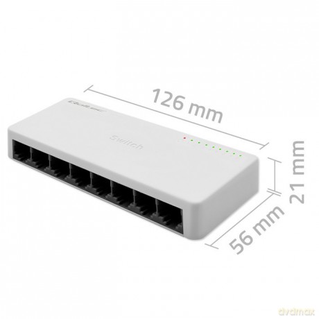 SWITCH przełącznik sieciowy 8 x port RJ45 | 100Mbps | Fast Ethernet | LAN