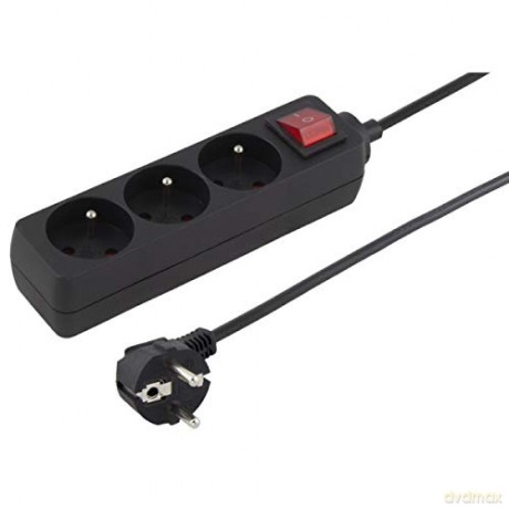 Titanum Listwa Zasilająca TL128 - 3 gniazda, Kabel 1,5m., Zabezpieczenie, Uziemienie, Włącznik, Zabe