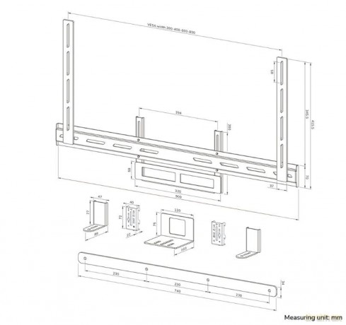 Uchwyt AV2-500BL