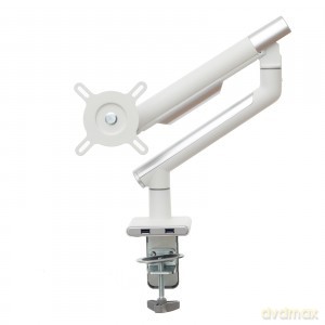 Uchwyt biurkowy gazowy do 1 monitora LED/LCD 17-32" L-19GD 2-9kg 2xUSB 3.0 Premium Aluminiowy