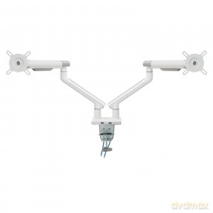 Uchwyt biurkowy gazwoy do 2 monitorów LED/LCD 17-32" L-20GD 2-9kg 2xUSB 3.0 Premium Aluminiowy