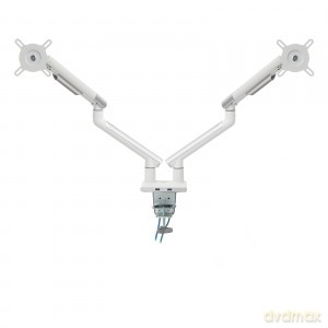 Uchwyt biurkowy gazwoy do 2 monitorów LED/LCD 17-32" L-20GD 2-9kg 2xUSB 3.0 Premium Aluminiowy