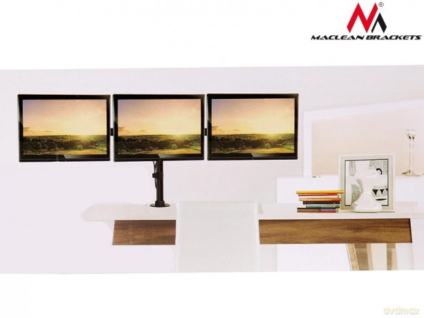 Uchwyt biurkowy na 3 monitory LCD podwójne ramiona MC-691 13"-27" 8kg