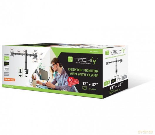 Uchwyt biurkowy na dwa monitory 13-32 cali 8kg