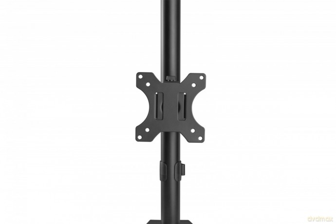 Uchwyt biurkowy pionowy 2xLCD max. 32 cale 8kg, zaciskowy, czarny