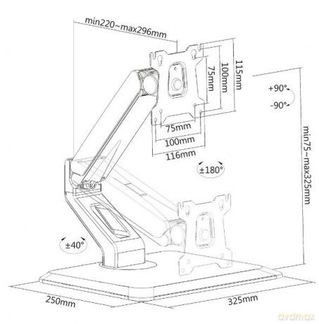 Uchwyt do monitora 17-32 cale, 10kg
