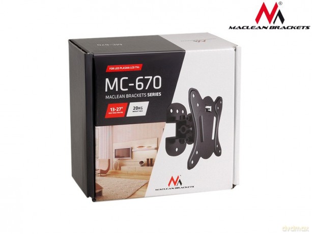 Uchwyt do telewizora lub monitora 13-27 cali MC-670 20kg, max vesa 100x100