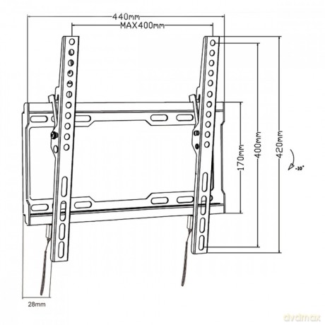 Uchwyt do TV 32-70'' 45kg MC-412 VESA 400x400